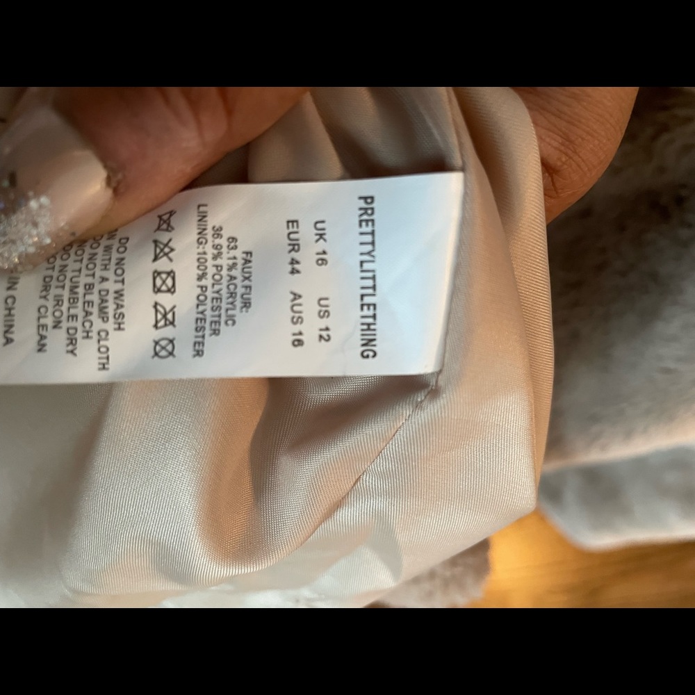 Taupe Faux Fur Coat - Picture 3 of 7
